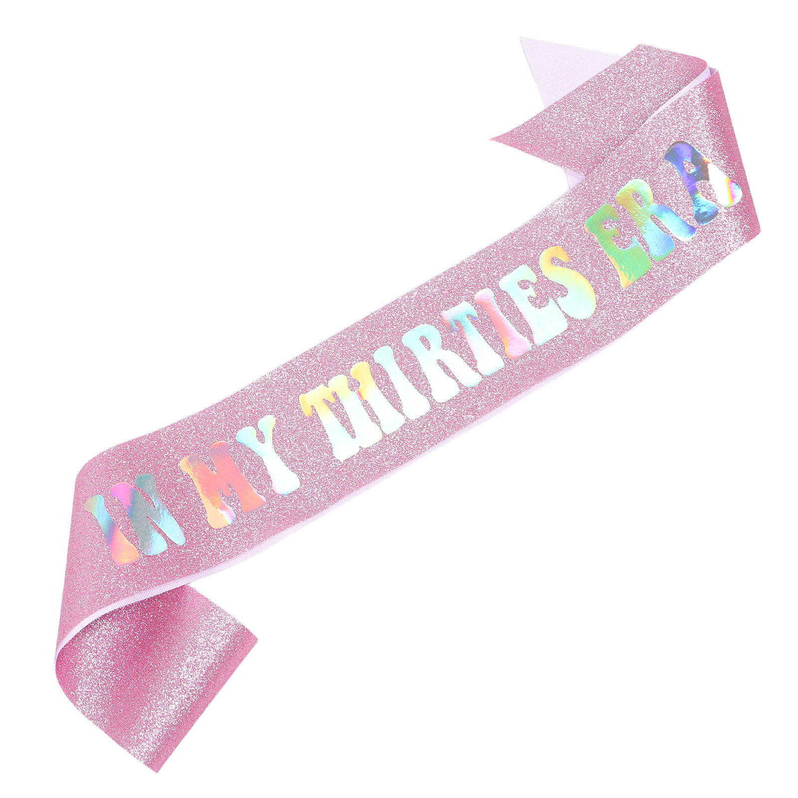 Birthday Sash Glitter - Iridescent Glitter Birthday Sash for Women