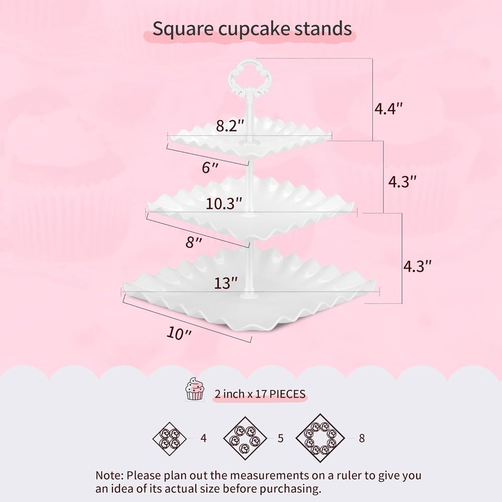 5 Piece Cake Stand Set with 2  - Cupcake Stand Tier ulasan dan harga