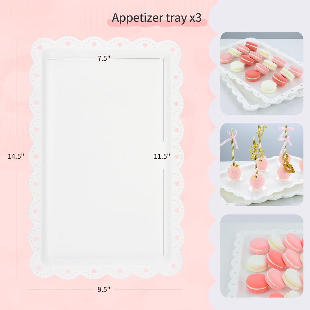 5 Piece Cake Stand Set with 2  - Cupcake Stand Tier ulasan dan harga