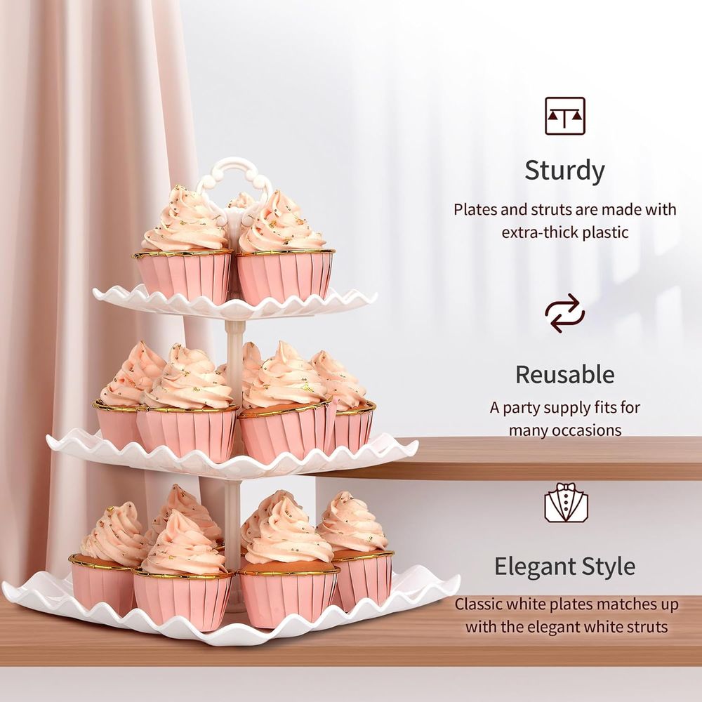 5 Piece Cake Stand Set with 2  - Cupcake Stand Tier ulasan dan harga