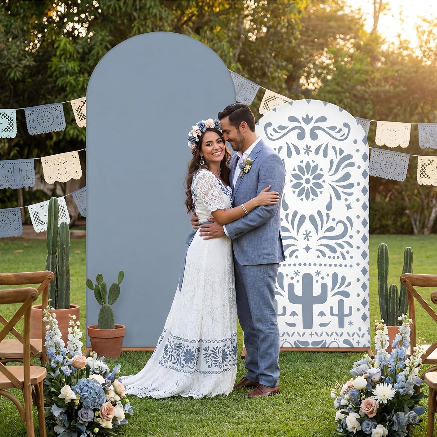 Custom 2-sided Mexico Cielito  - Dessert Table Backdrop ulasan dan harga