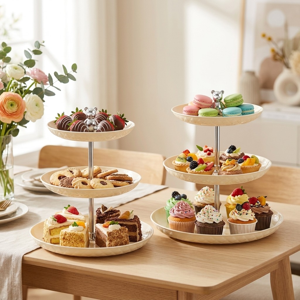 2/3 Tier Plastic Cupcake Stand - Cupcake Stand Tier ulasan dan harga