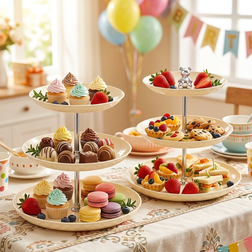 2/3 Tier Plastic Cupcake Stand - Cupcake Stand Tier ulasan dan harga