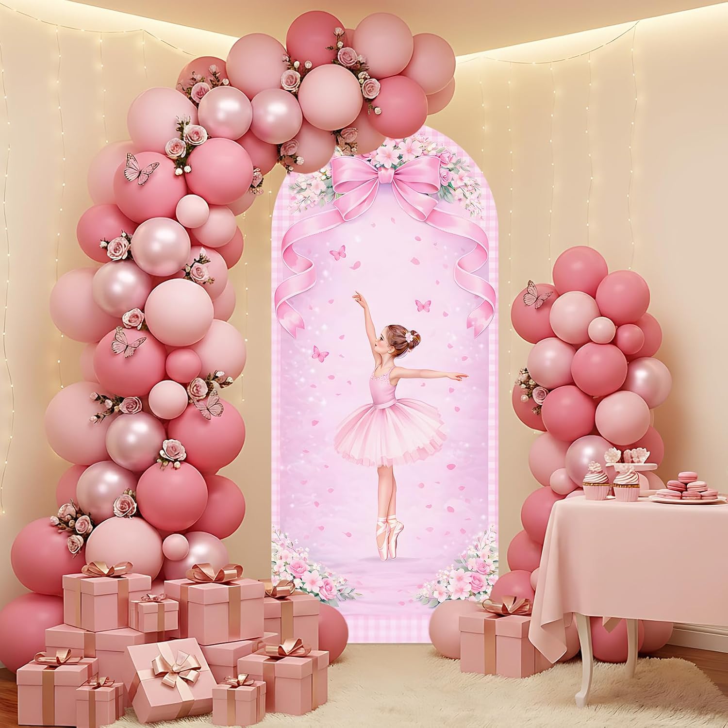 Custom 2-sided Ballerina Arch  - Dessert Table Backdrop ulasan dan harga