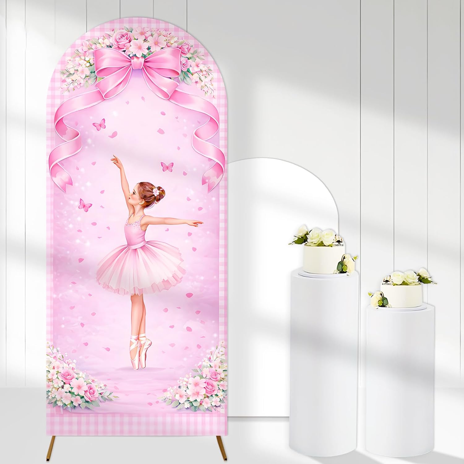 Custom 2-sided Ballerina Arch  - Dessert Table Backdrop ulasan dan harga