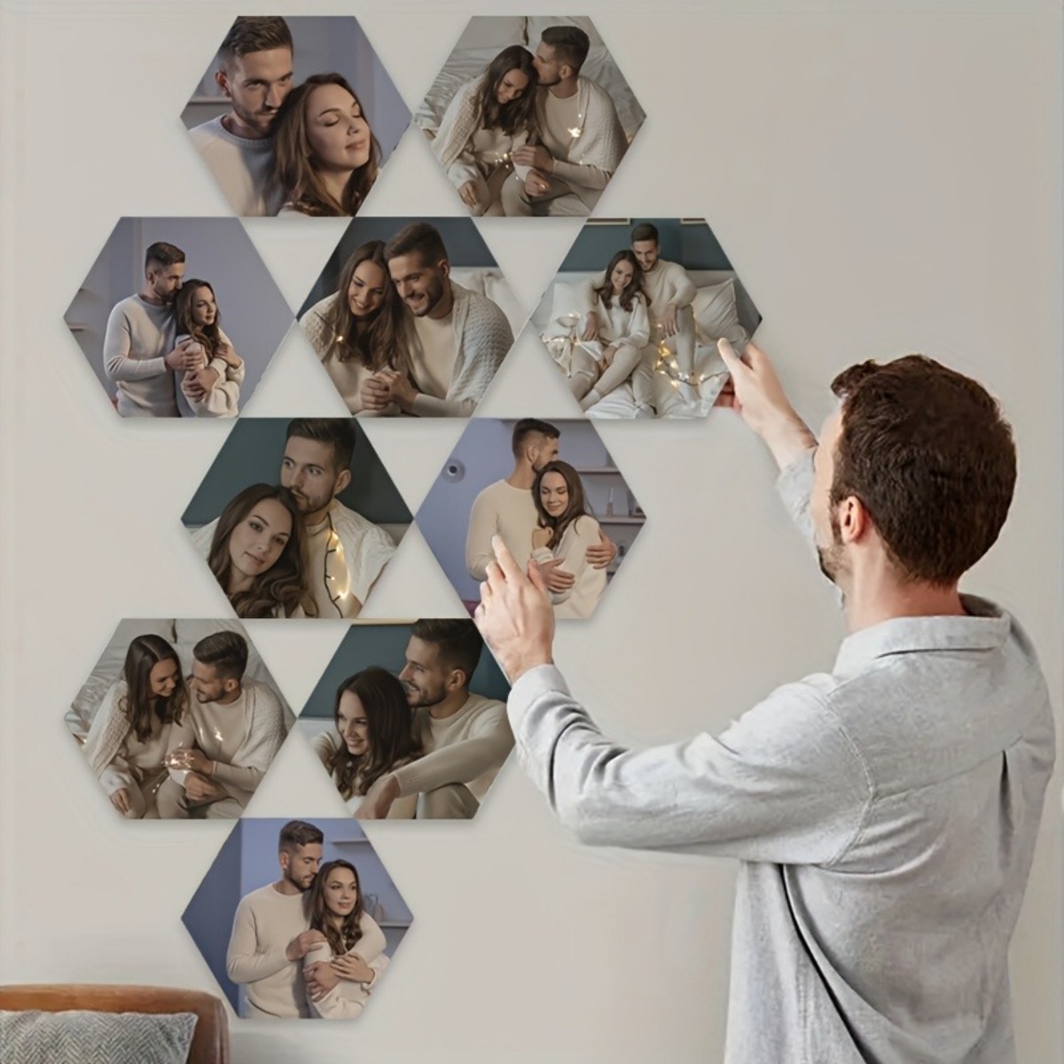 Custom Wall Decor — Modern Hex - Eve Party ulasan dan harga