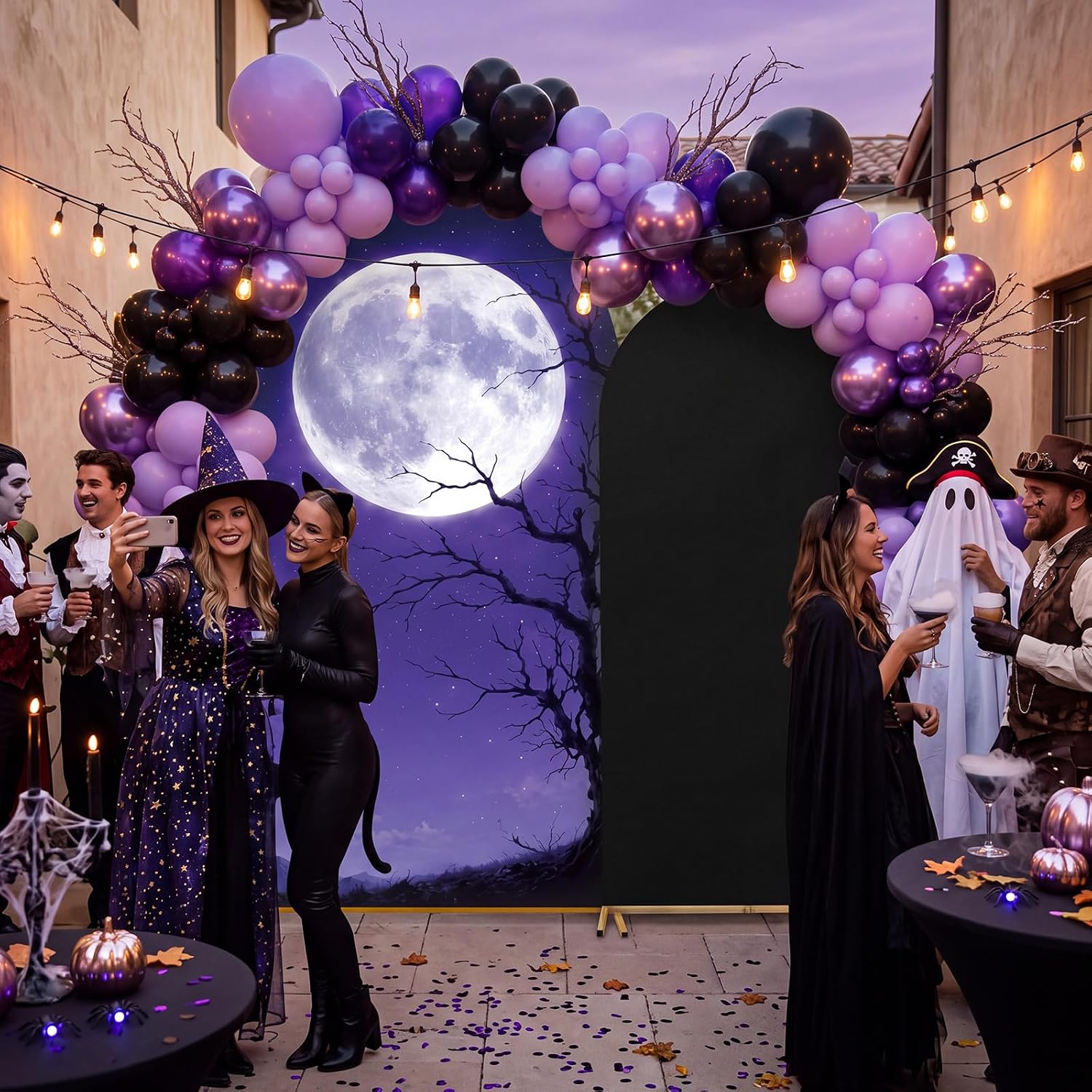 Custom 2-sided Halloween Holid - Dessert Table Backdrop ulasan dan harga