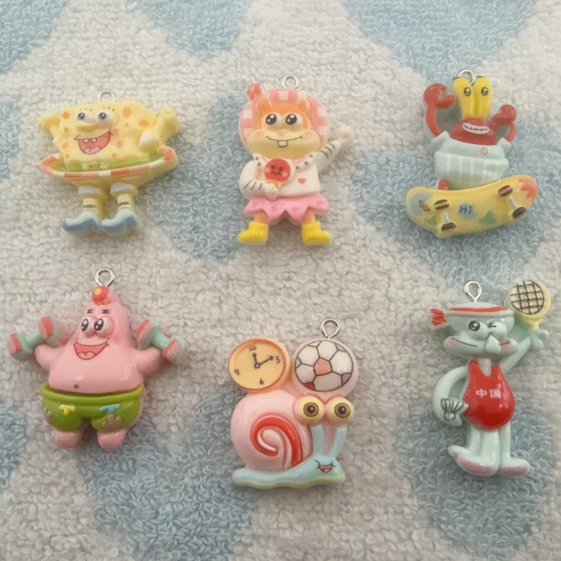 10pcs cartoon resin pendant, D - Event Party ulasan dan harga