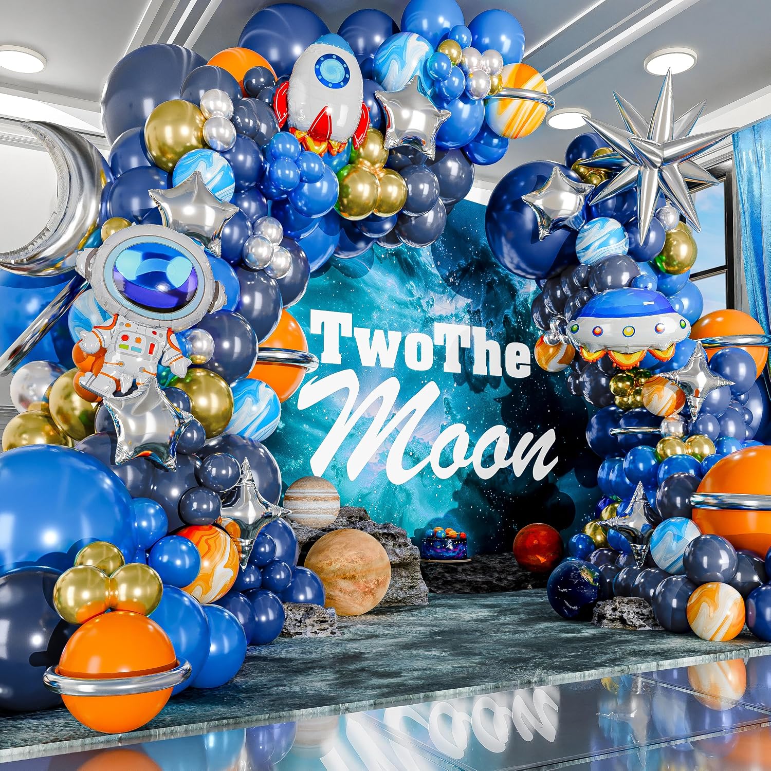 The Outer Space To The Moon Bl - Balloon Arch Kit ulasan dan harga