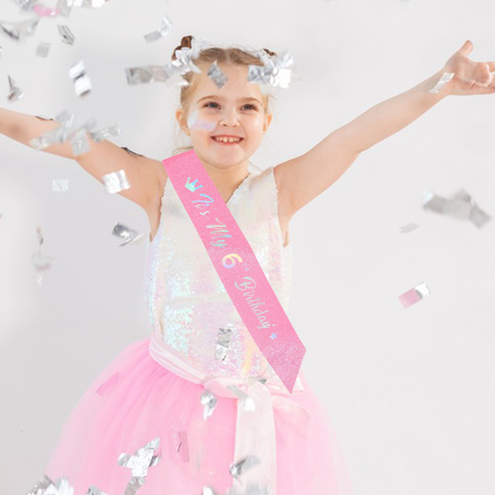 5Pcs It's My Birthday Pink Gli - Birthday Sash Glitter ulasan dan harga