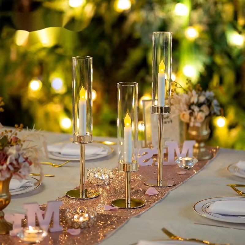 Gold Hurricane Candle Holders  - Centerpiece Stick ulasan dan harga