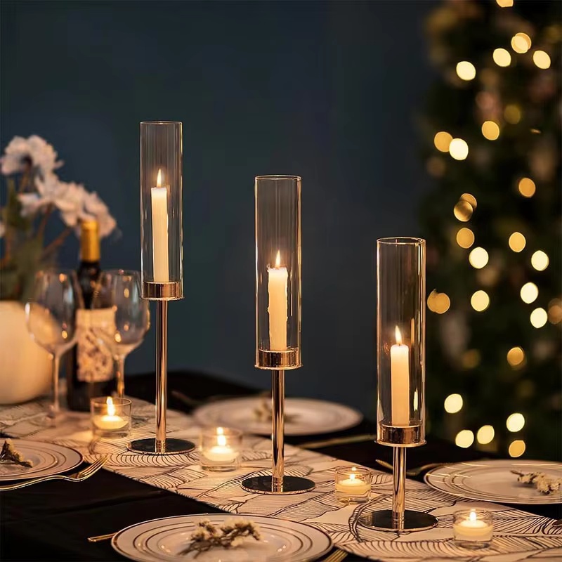 Gold Hurricane Candle Holders  - Centerpiece Stick ulasan dan harga