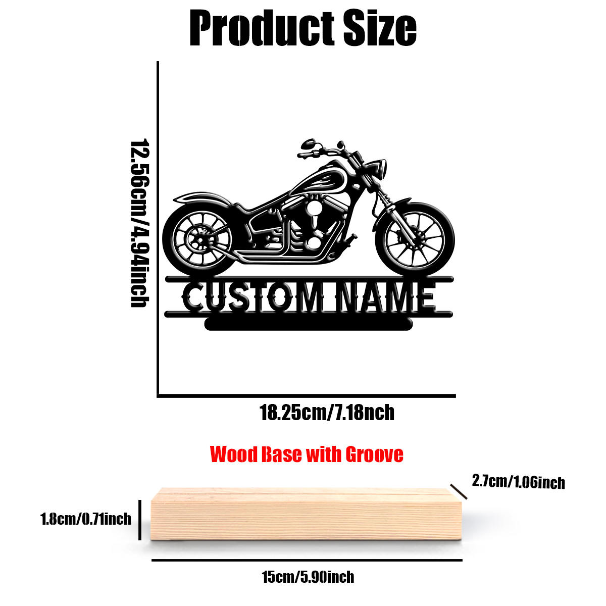 1Pc Csutom Name Road Motorbike - Eve Party ulasan dan harga